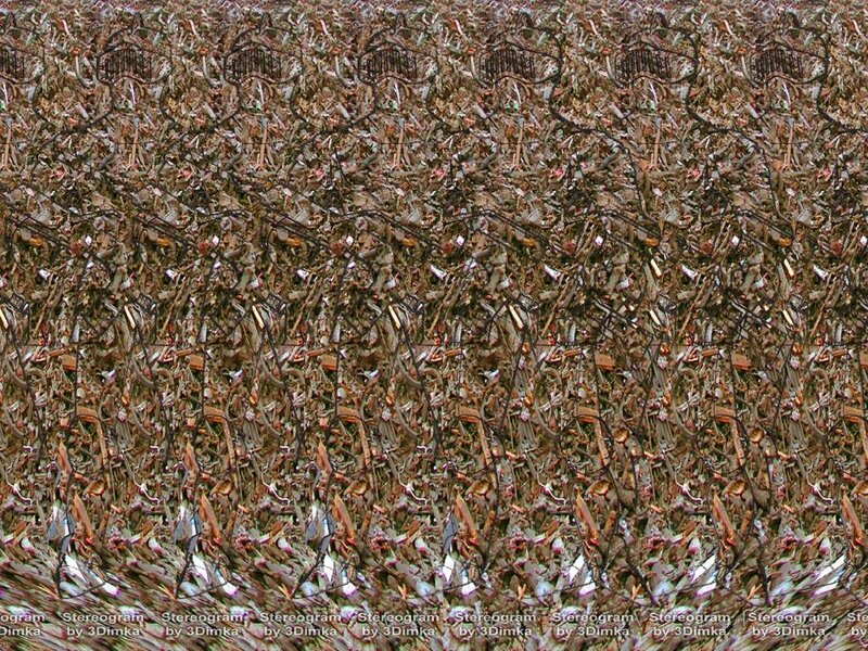 stereogram with repeated pattern