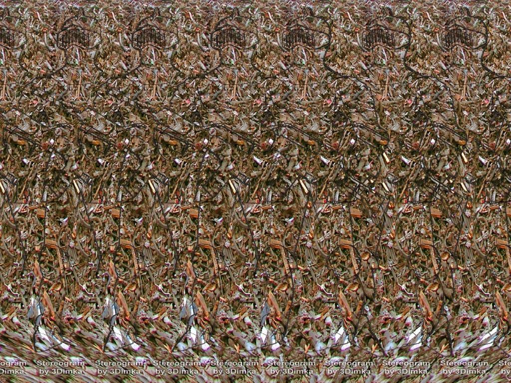 stereogram with repeated pattern