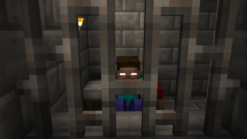 Steve in a Prison Cell