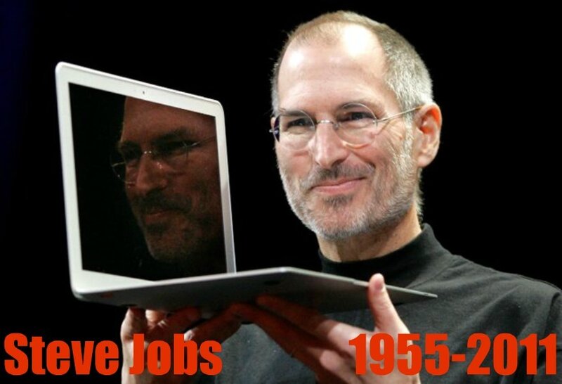 Steve Jobs Holding Laptop