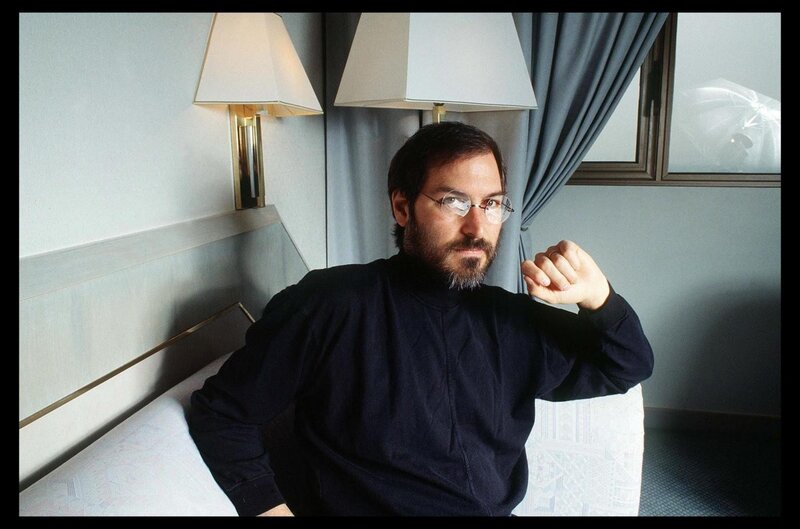 Steve Jobs in a hotel room