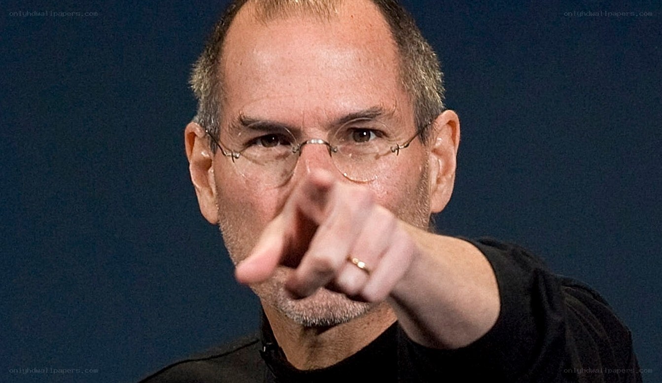Steve Jobs pointing at camera