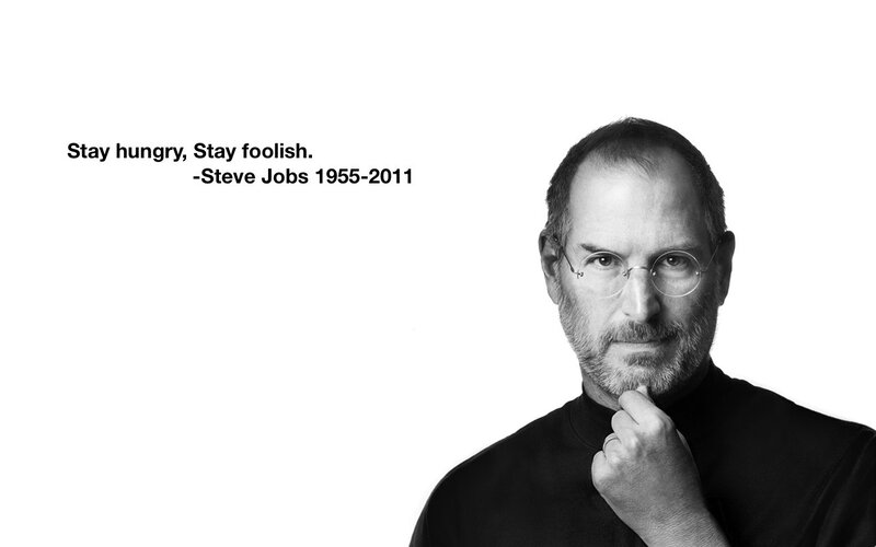 Steve Jobs Portrait — Black, Serious