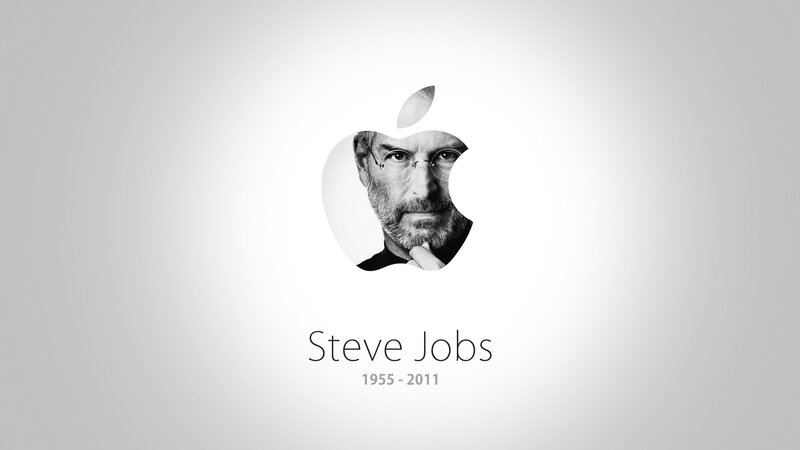 Steve Jobs Portrait — Black, Somber