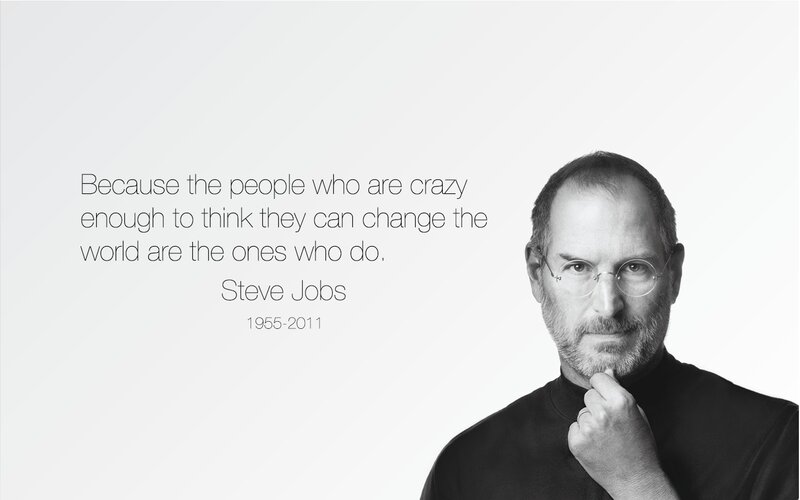 Steve Jobs Portrait — Black, Thoughtful