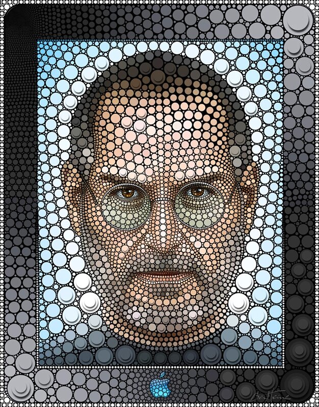 Steve Jobs portrait mosaic