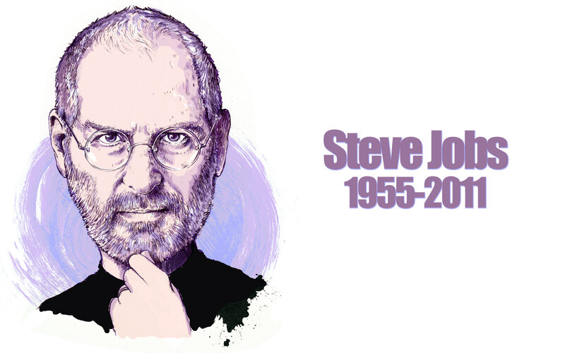 Steve Jobs Portrait — Purple