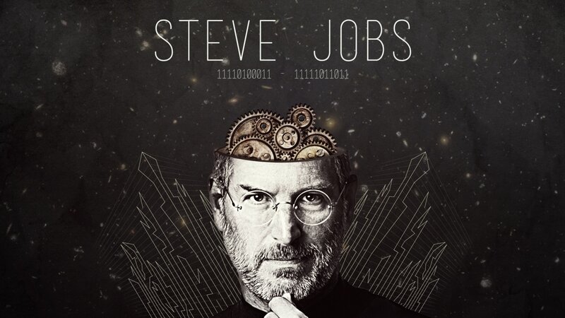 Steve Jobs portrait with gears