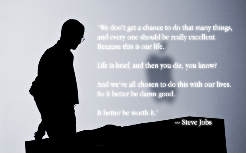 Steve Jobs quote on life