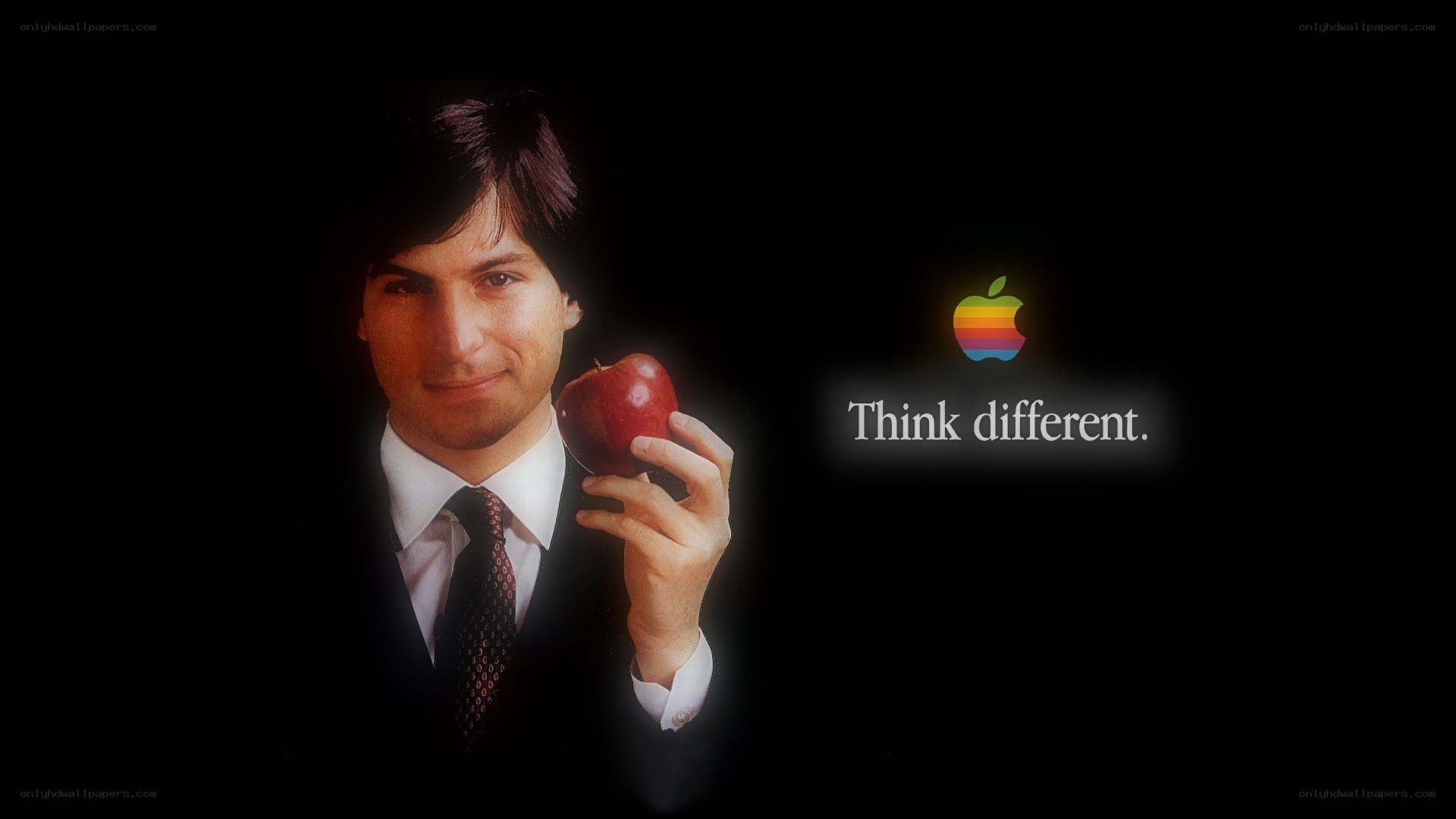 Steve Jobs with apple