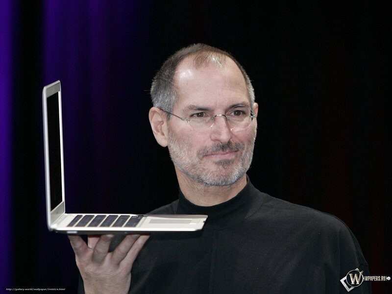 Steve Jobs with MacBook Air