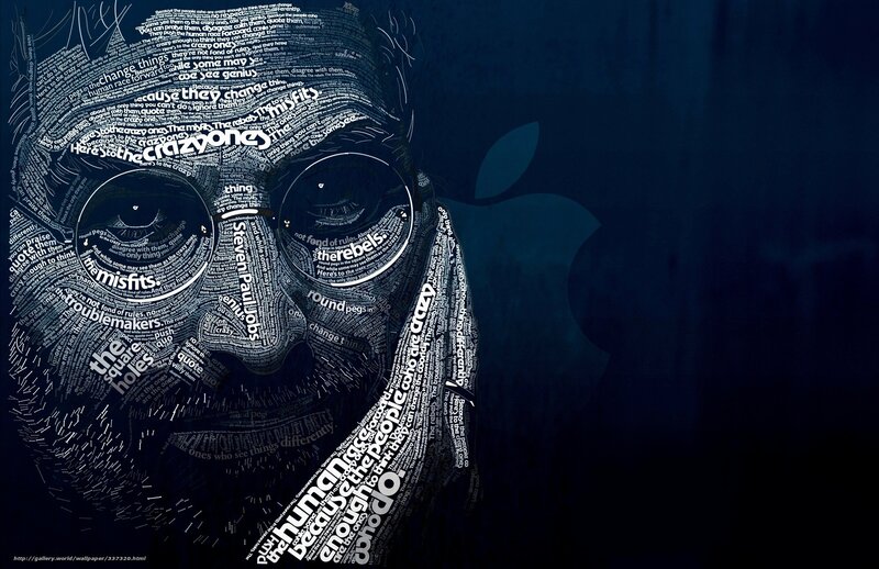 Steve Jobs word art portrait