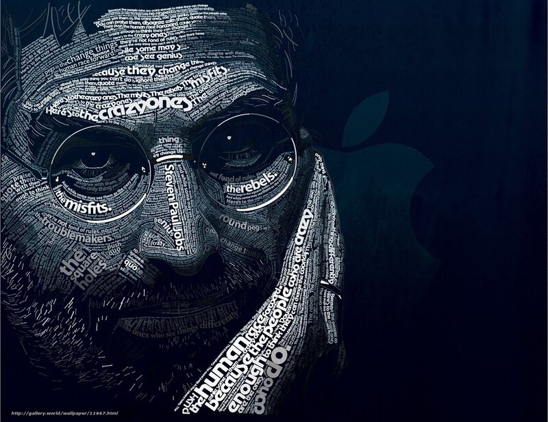 Steve Jobs word art portrait