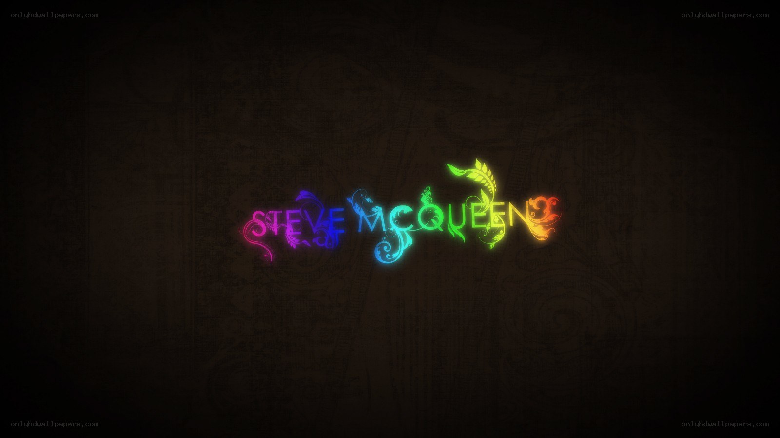 Steve McQueen logo with neon colors
