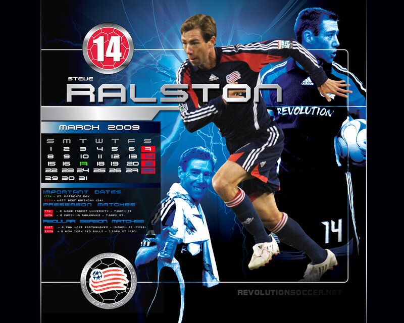 Steve Ralston March 2009 calendar