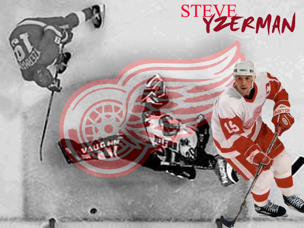 Steve Yzerman hockey collage