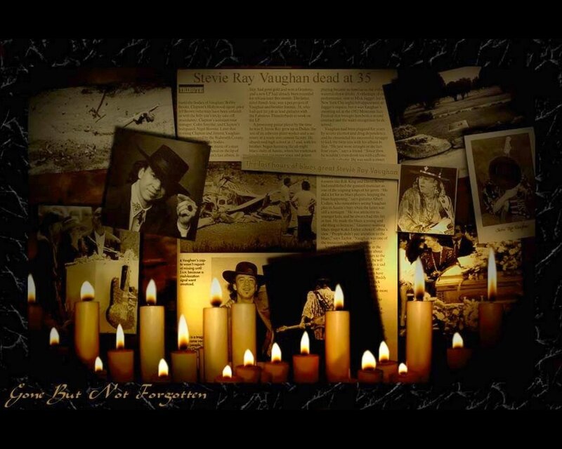Stevie Ray Vaughan Collage — Black