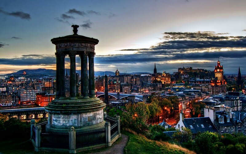 Stewart Monument at Dusk