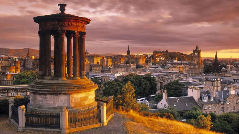Stewart Monument at sunset