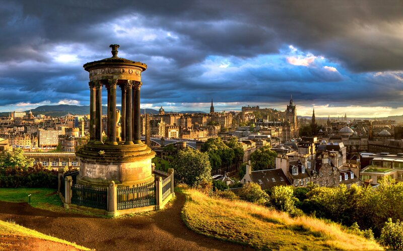 Stewart Monument — Blue, Dramatic