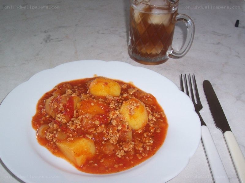stewed meat with potatoes