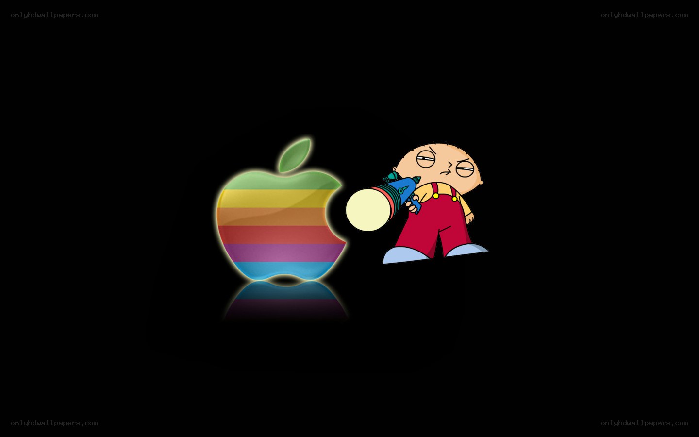 Stewie Griffin with Apple logo