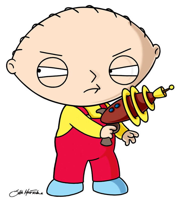 Stewie Griffin with toy gun