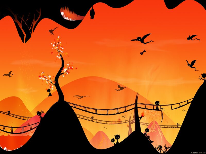 Stick figure adventure in a fiery world