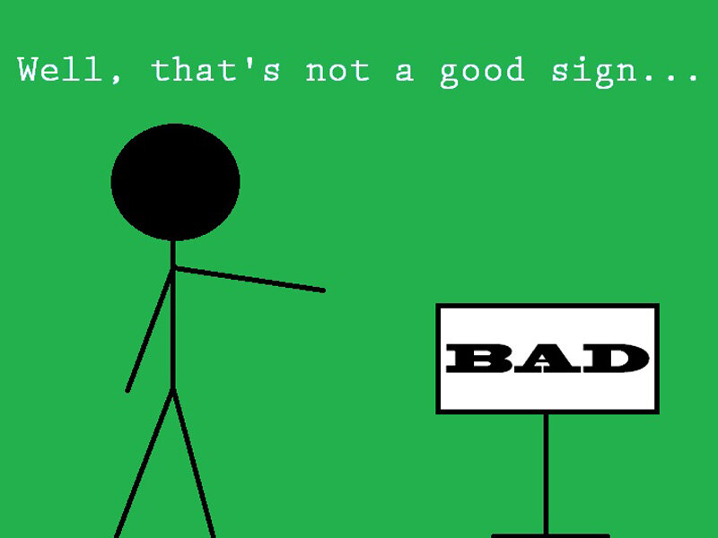 Stick Figure and Sign