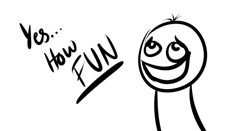 Stick Figure Character — Black