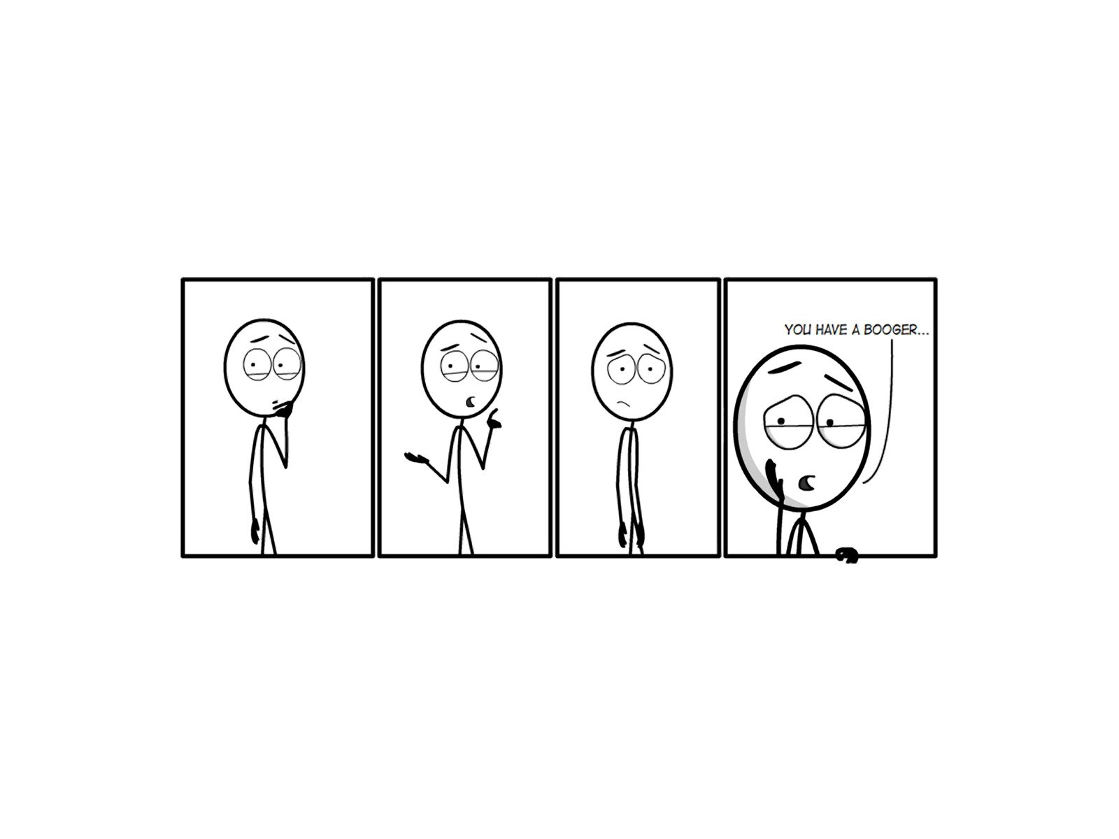 stick figure comic about booger