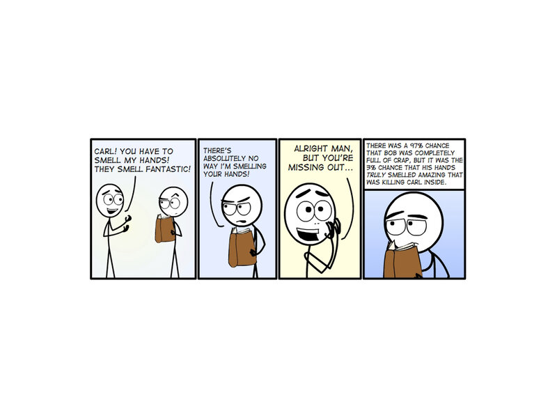 stick figure comic about hand smell