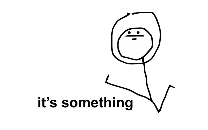 Stick Figure Drawing — Black, Neutral