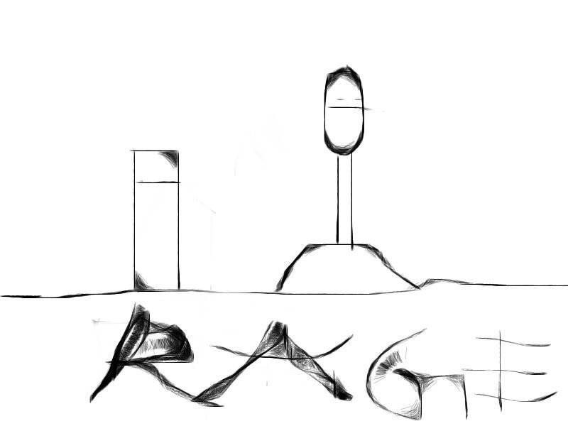 Stick Figure Drawing — Black