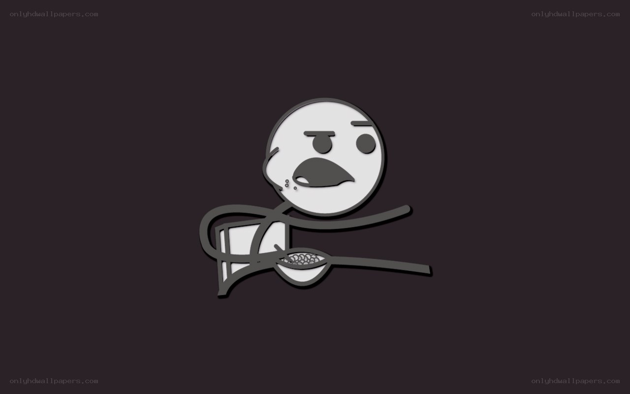 stick figure eating cereal