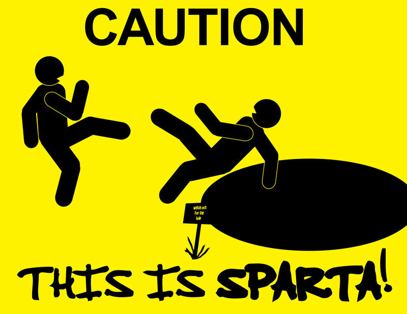 Stick Figure Falling into Hole