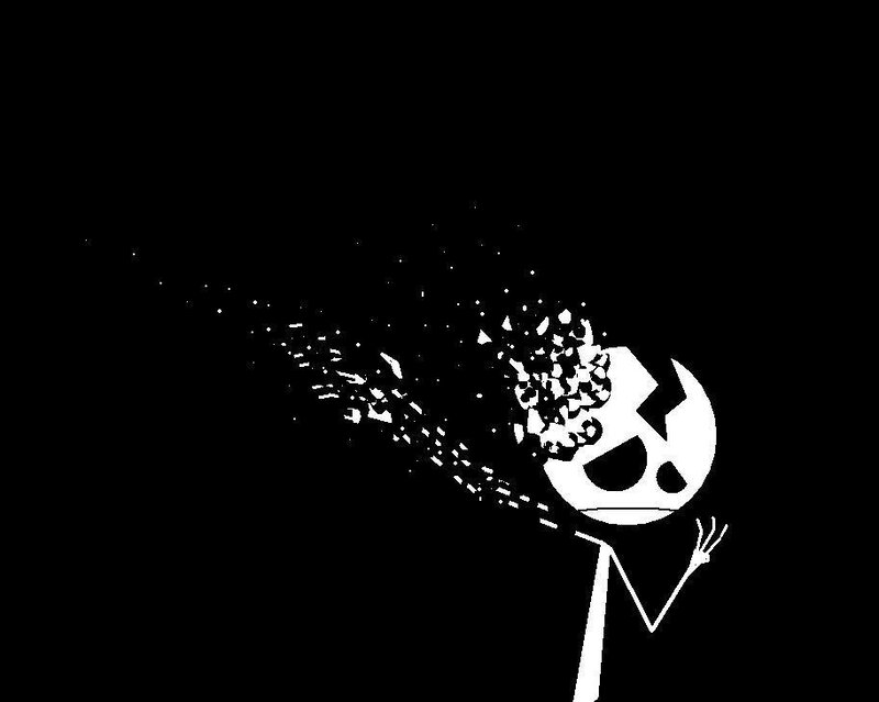 Stick Figure Head Exploding