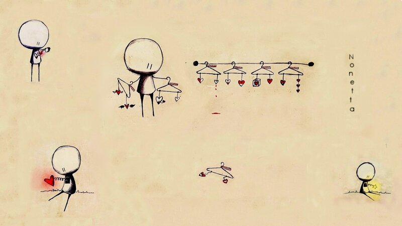 stick figure heart drawings