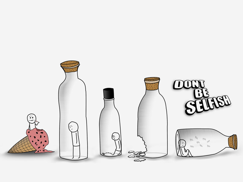 Stick Figure in Bottles