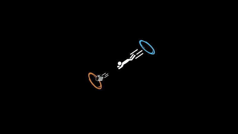 Stick Figure Jumping Through Rings