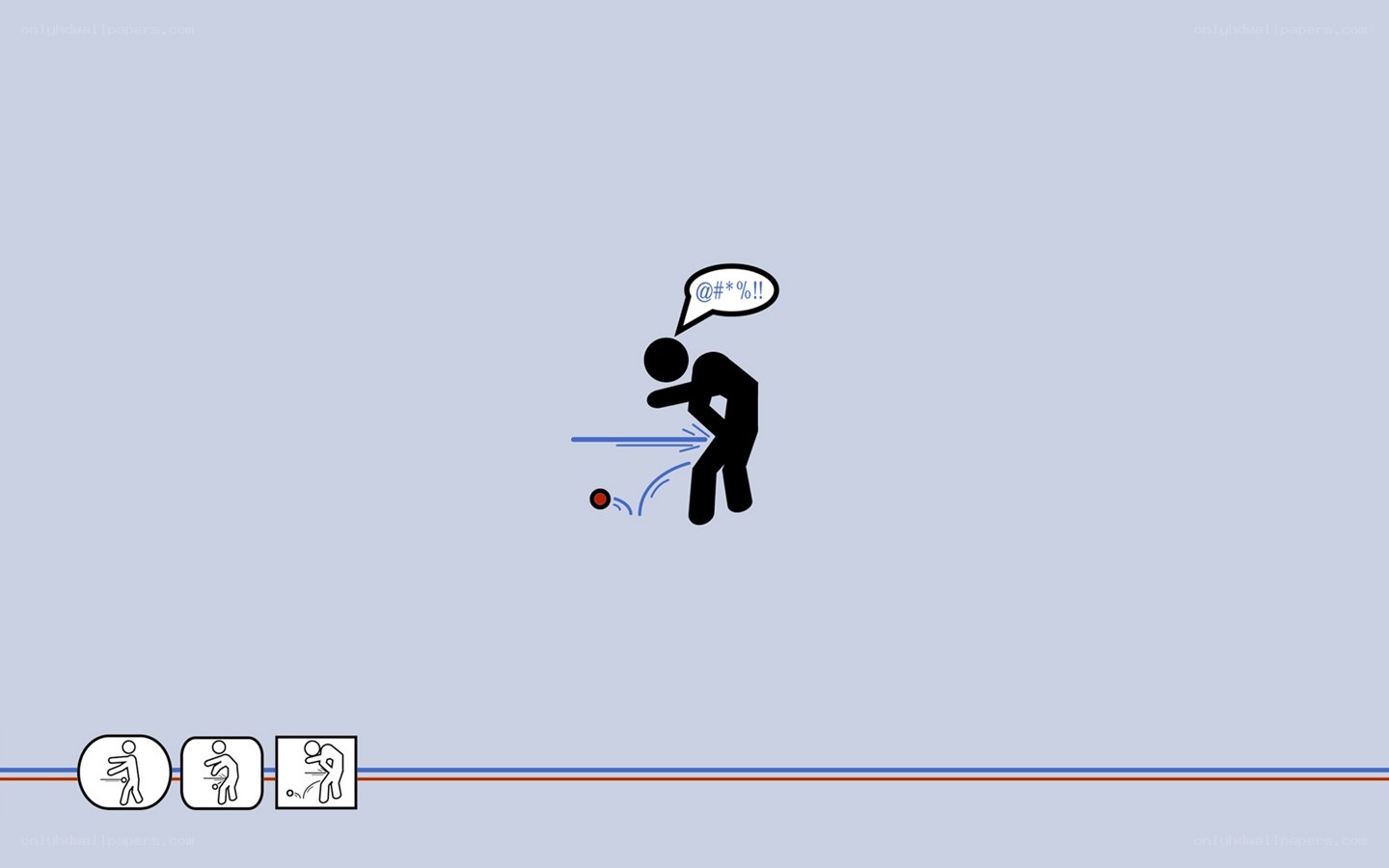 Stick figure kicking ball