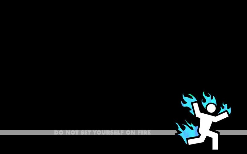Stick Figure on Fire