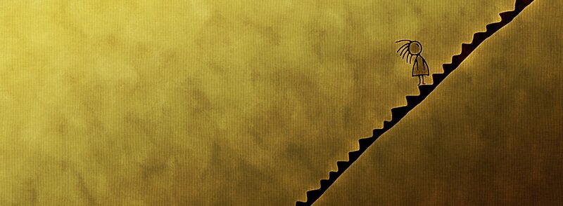 Stick Figure on Stairs
