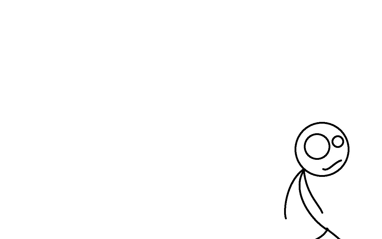 stick figure on white background