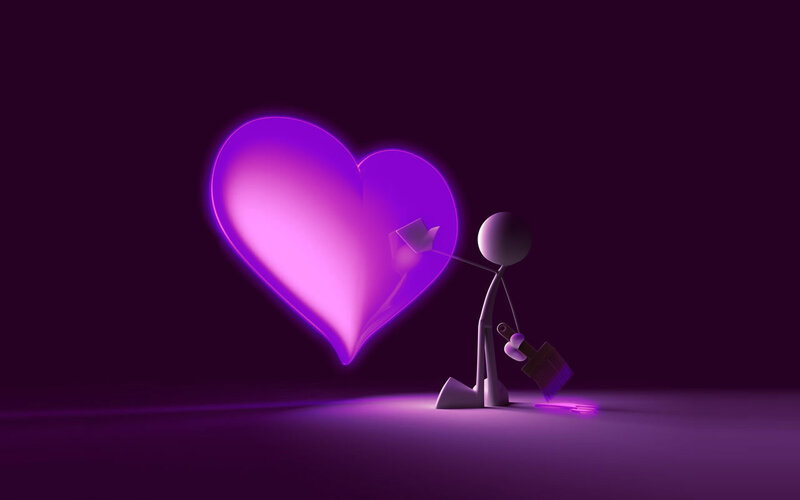 Stick Figure Painting Heart