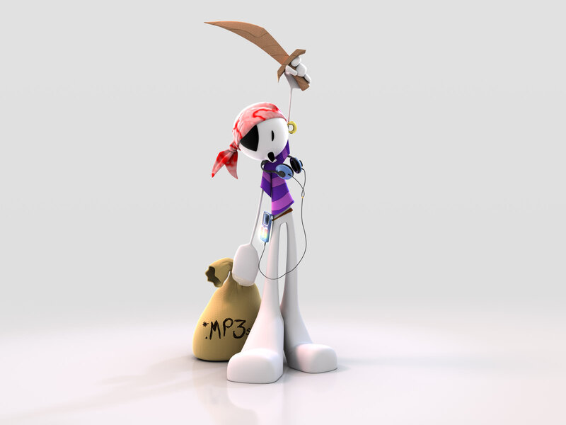 Stick Figure Pirate