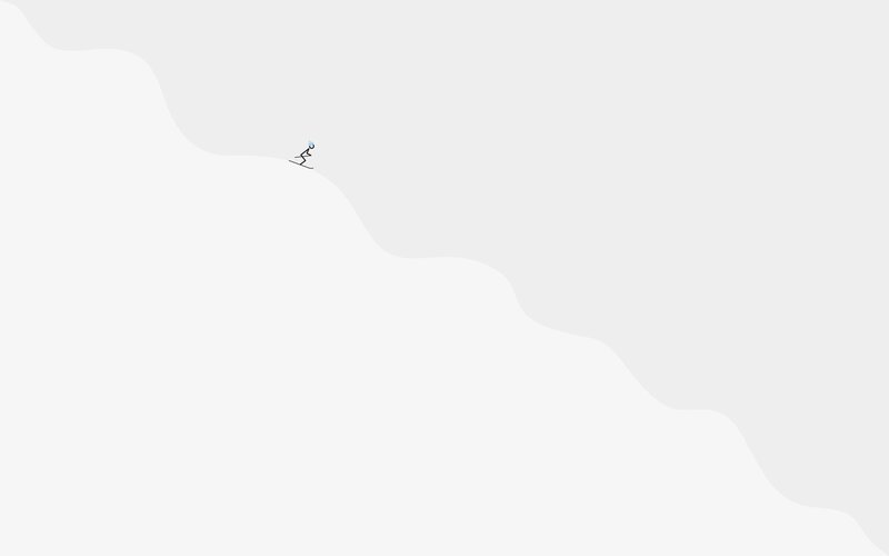 Stick figure skiing