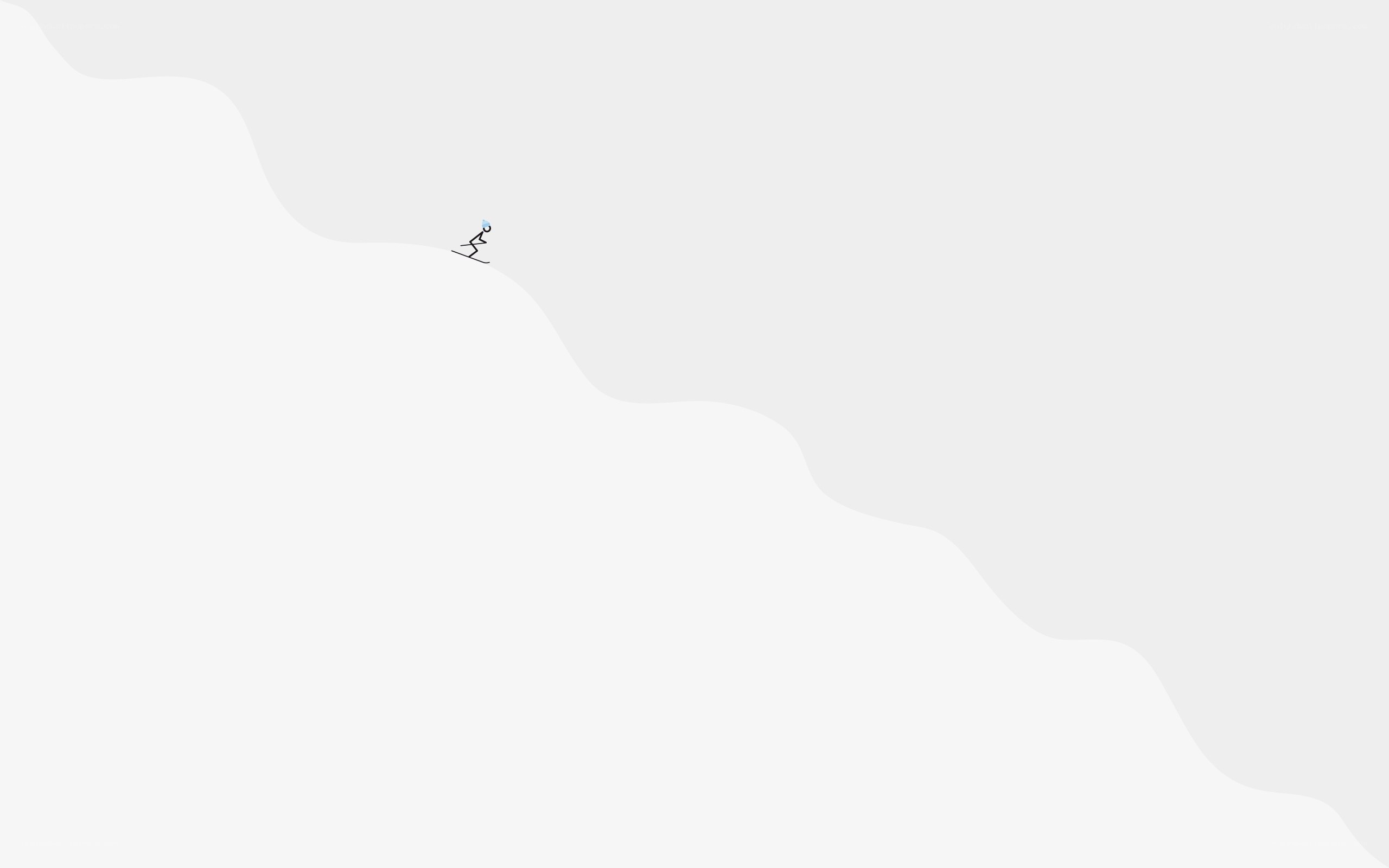 Stick figure skiing