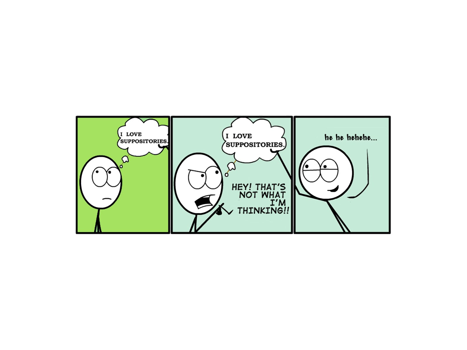 Stick figure suppository joke