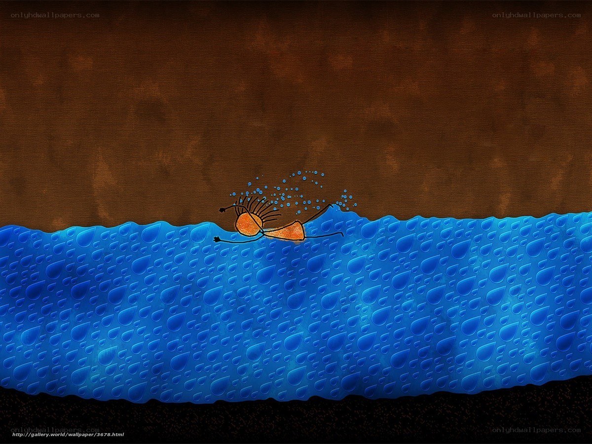 Stick figure swimming